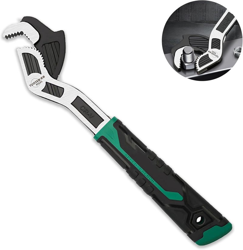 groword 10 Inch Adjustable Wrench - Auto Size Adjusting, 0.6"-1.38" (15-35MM) Self-Adjusting Quick Wrench for Car, Bicycle, Plumbing Repairs - Image 1